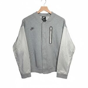 NIKE Sportswear Gray Bomber Jacket XL Gorpcore Minimalist Streetwear CU9322-050